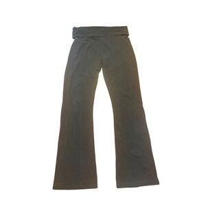 y2k spellout Aerie Foldover Waist Flare Yoga Pants women's Gray Size Medium